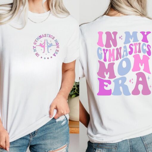 retro gymnastics mom shirt in my gymnastics era cute t shirt for gymnastics mama perfect for mothers day gqicd