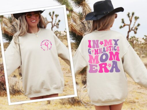 retro gymnastics mom sweatshirt funny mama shirt for gymnastics lovers cute mom life apparel msvsh scaled