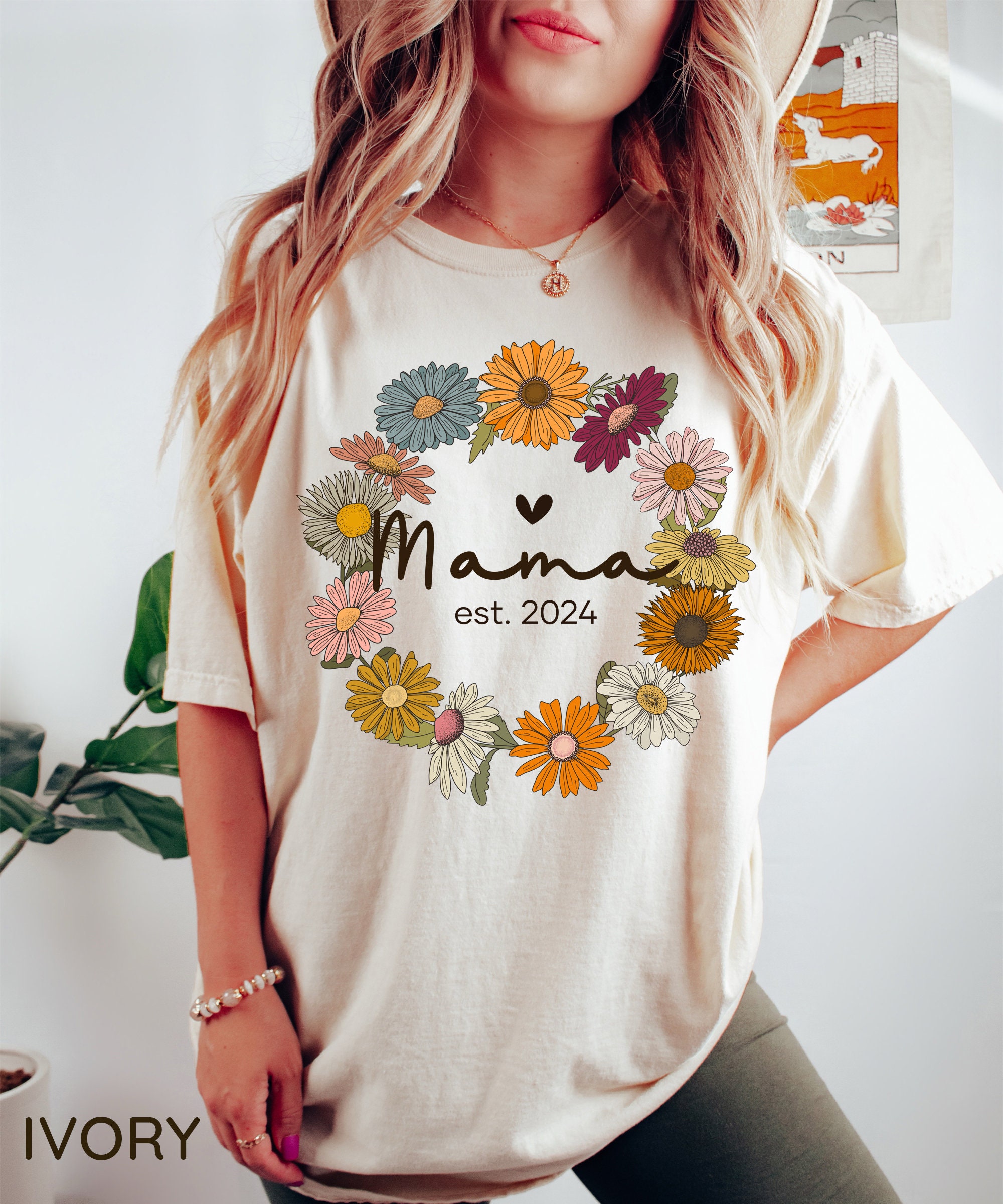 retro mama est 2024 shirt custom personalized mom t shirt best mom ever shirt unique gift for new moms idk6o