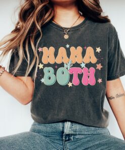 retro mama of both shirt for twin moms cute mom life shirt mothers day gift best mom ever t shirt zi0kl