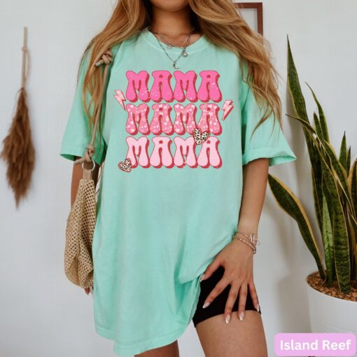 retro mama pink t shirt for mom life funny mothers day shirt vintage motherhood tee valentines gift for moms