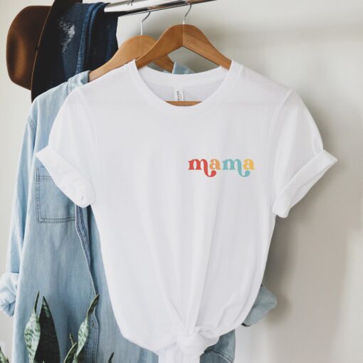 retro mama pocket shirt for mothers day pregnancy reveal cute mama t shirt perfect gift for mom or christmas ok0it
