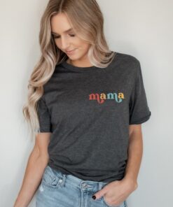 retro mama pocket shirt for mothers day pregnancy reveal cute mama t shirt perfect gift for mom or christmas xqquw