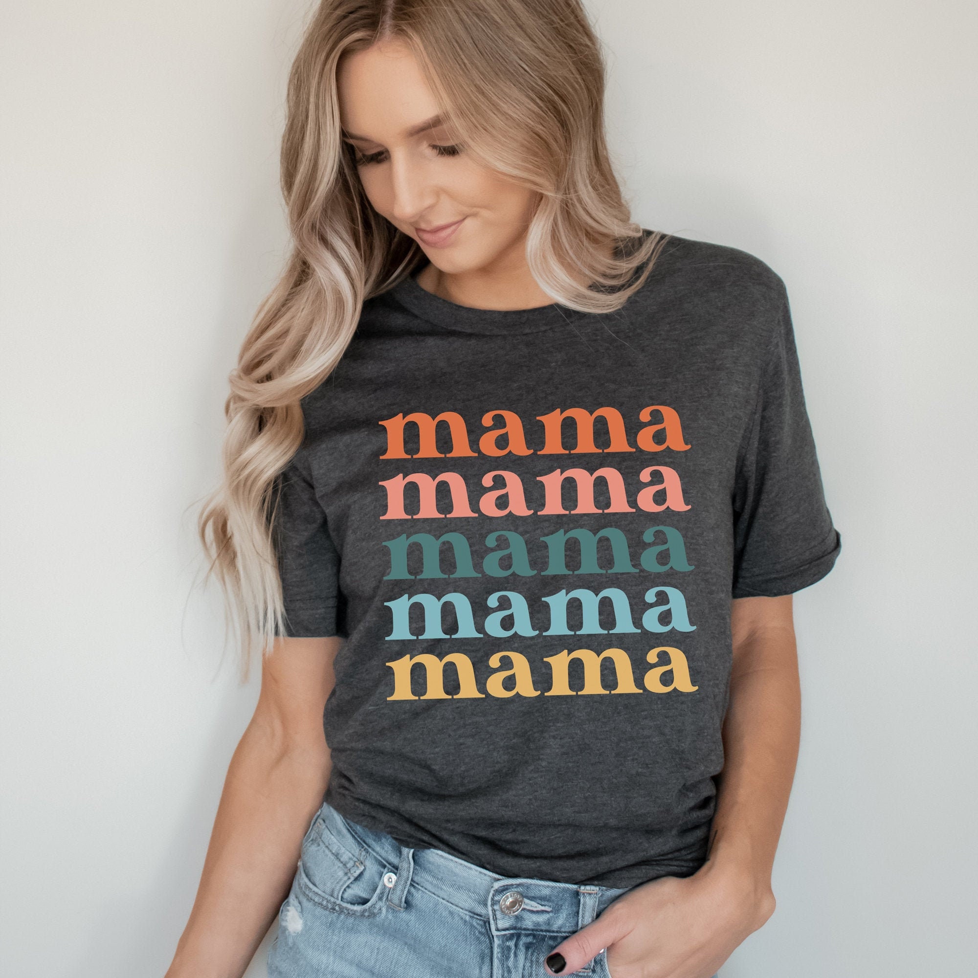 retro mama shirt boho style funny mom life tee best mom ever gift for mothers day unique vintage design