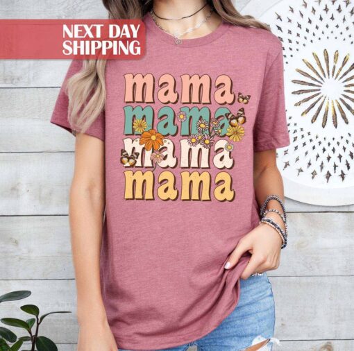 retro mama shirt floral graphic tee cute mom t shirt boho style for moms vintage mom life apparel osstw