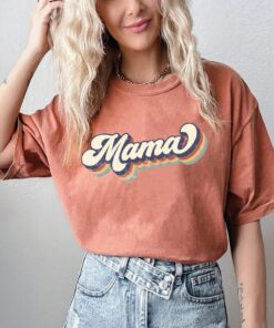 retro mama shirt for mothers day birthday gifts funny mom t shirt personalized gift from daughter baby shower gvtpz