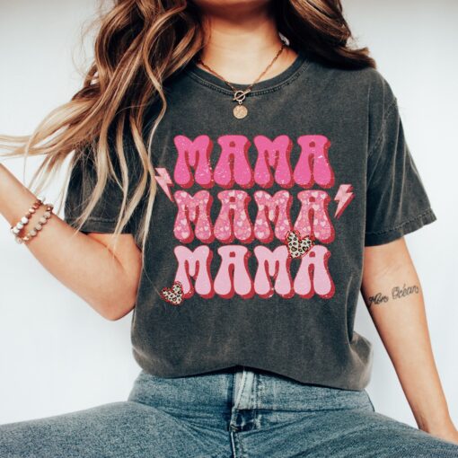 retro mama shirt in pink comfort colors for mom life mothers day tee funny mom shirt best mom ever t shirt qp0te