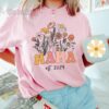 Retro Mama Shirt with Wildflowers Est 2024 Pregnancy Announcement T-Shirt for Moms Unique Christmas Gift Idea