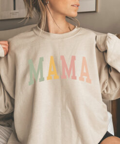 retro mama sweatshirt for moms cute mom pullover best mom ever shirt unique mothers day gift new mom crewneck upwsl