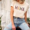 retro mama t shirt for new moms vintage style pregnancy announcement baby shower gift cute mom life shirt 1m1yo