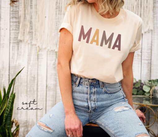retro mama t shirt for new moms vintage style pregnancy announcement baby shower gift cute mom life shirt 1m1yo