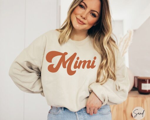 retro mimi sweatshirt custom hoodie for new grandma pregnancy announcement boho nana birthday shirt mothers day gift hmne7