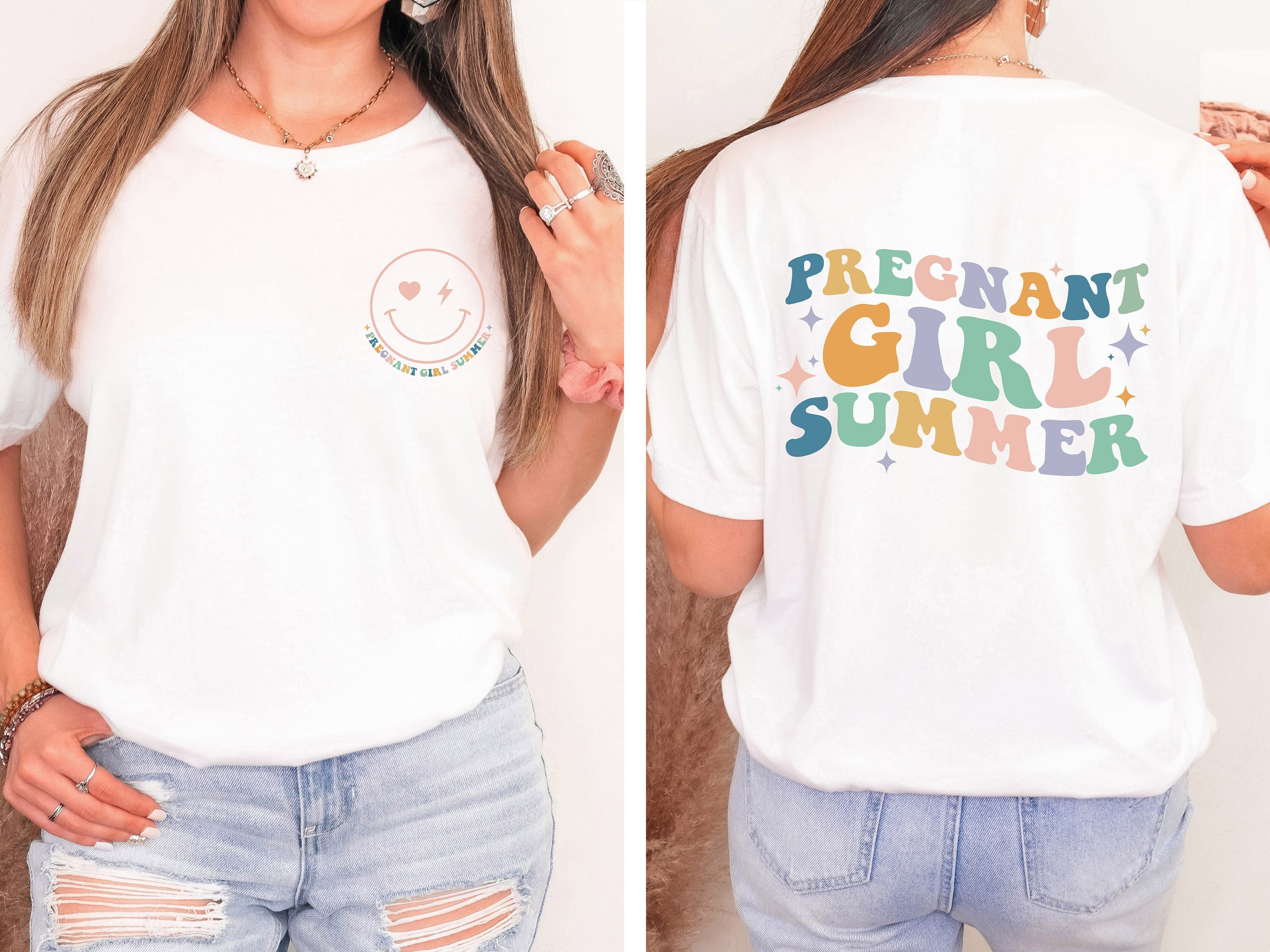 retro pregnant girl summer shirt pregnancy announcement tee cute mom life t shirt best mom ever gift hsnbu scaled