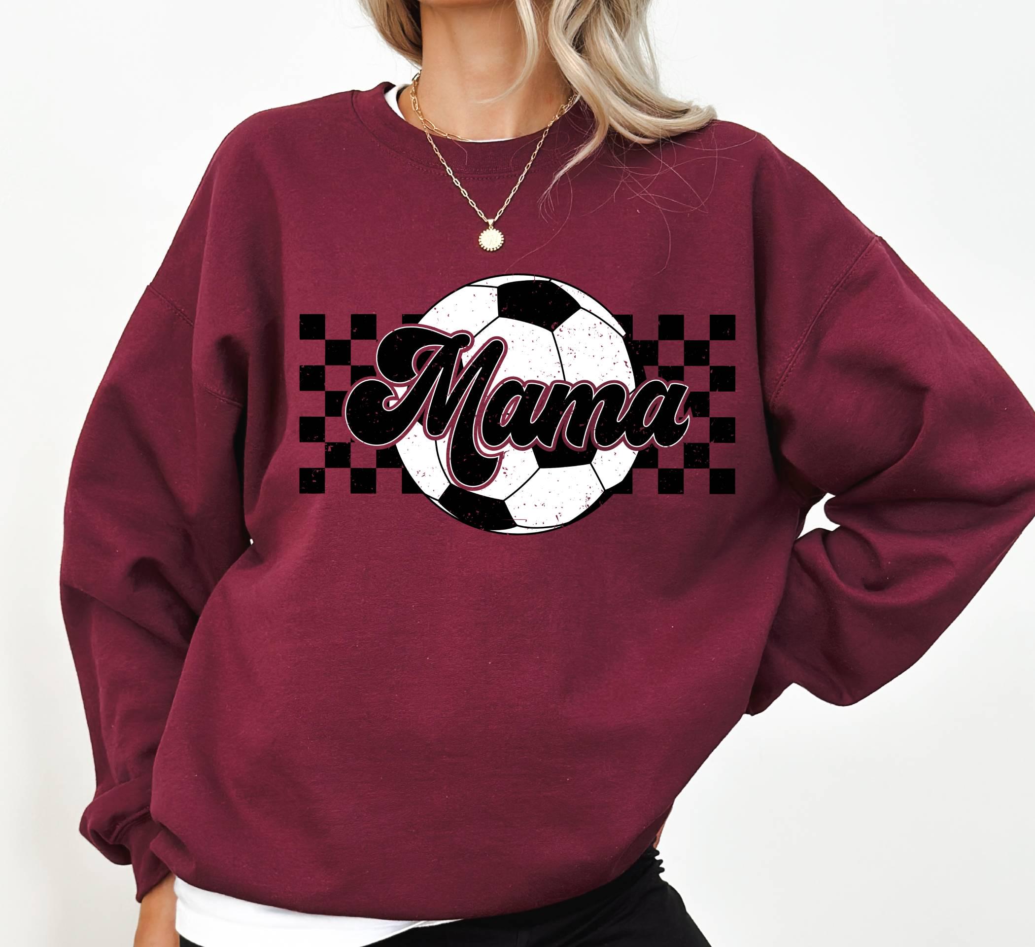 retro soccer mom sweatshirt for sports moms trendy vintage design perfect for soccer games and gifts for moms mthzv