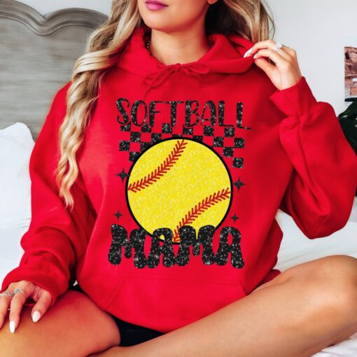 retro softball mama hoodie for moms trendy sports hoodie funny softball mom shirt unique gifts for mom s4vma