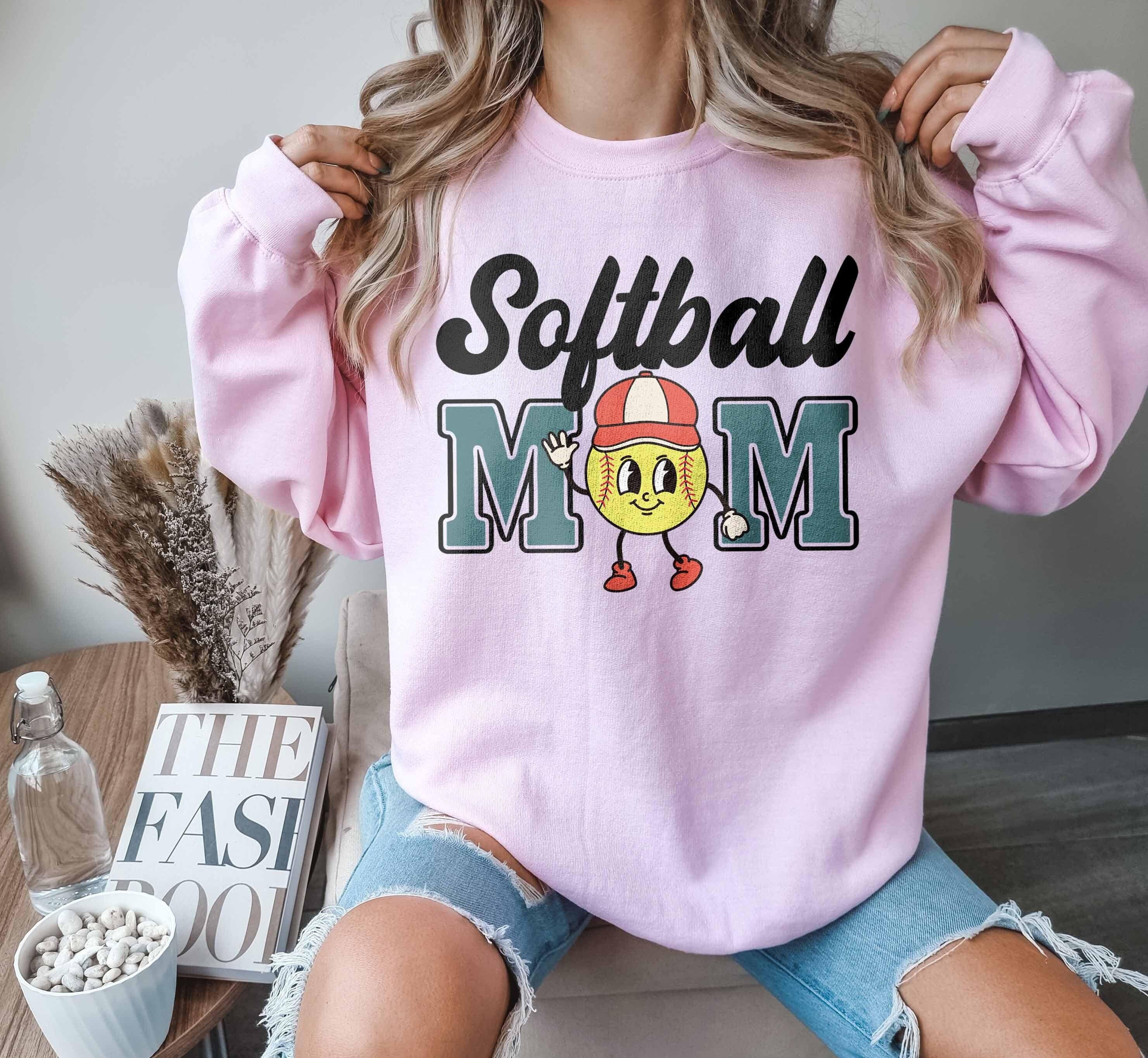 retro softball mom sweatshirt for game days funny softball mama tee perfect for mothers day gifts and softball lovers leiqy scaled