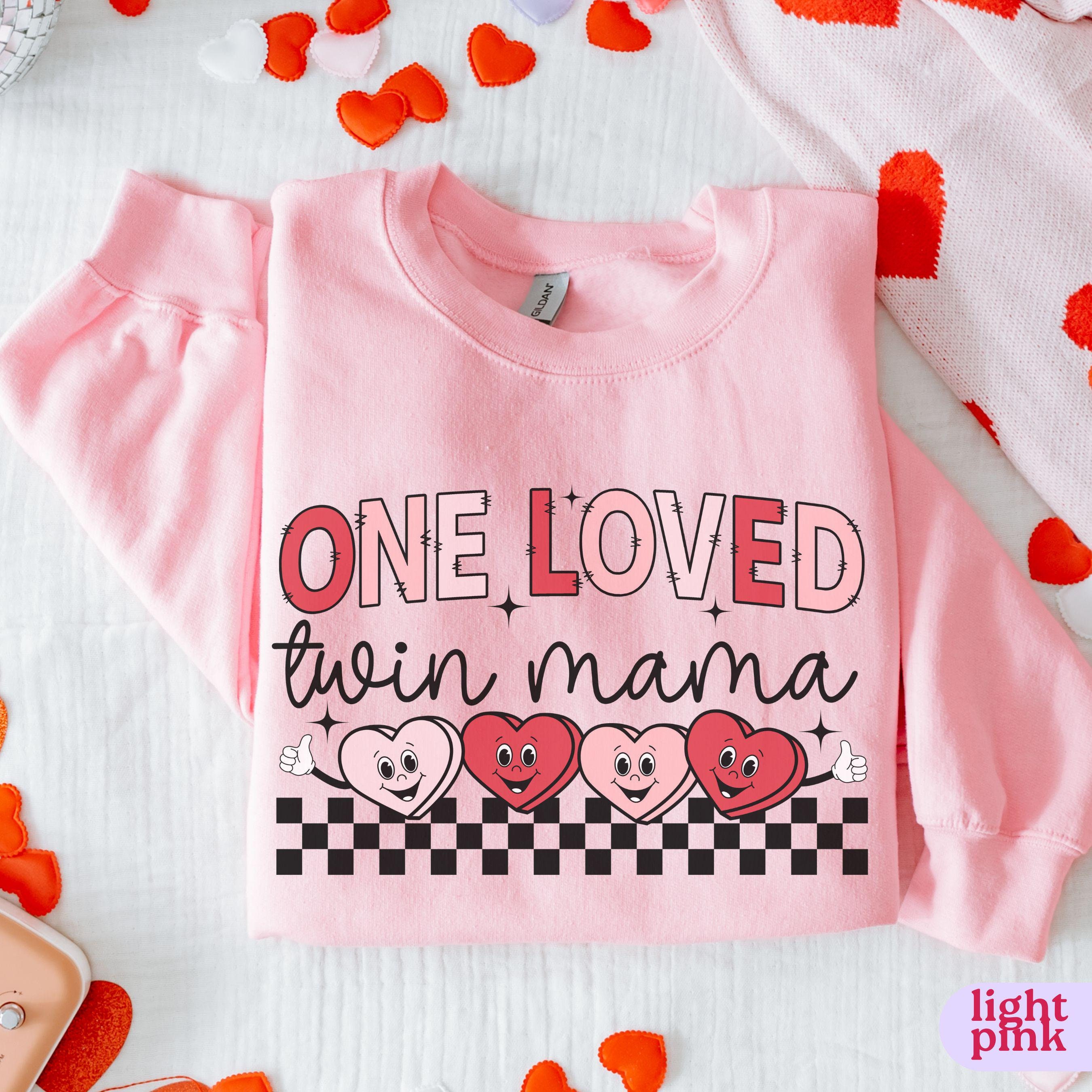 retro twin mom sweatshirt for valentines day loved twin mama gift pregnancy announcement cute valentine sweater 46xvo scaled