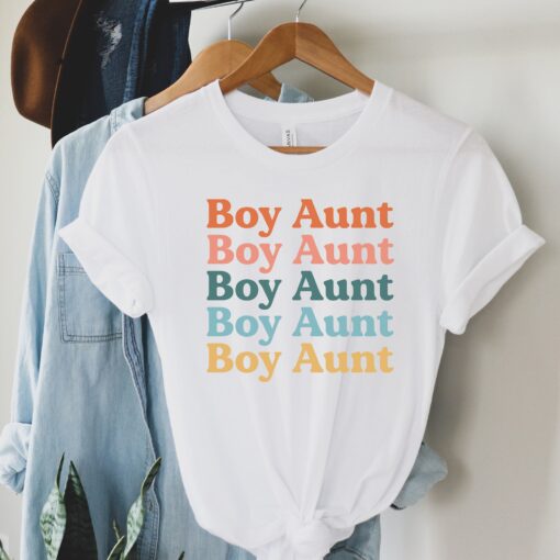 retro vintage boy aunt shirt cute aunt tee new auntie gift unique aunt shirts for celebrating special moments fuk8w