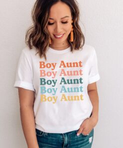 retro vintage boy aunt shirt cute aunt tee new auntie gift unique aunt shirts for celebrating special moments fwlsu