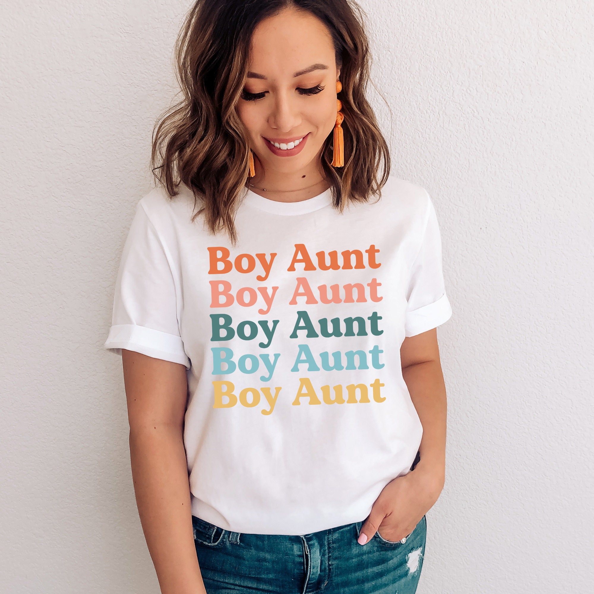 retro vintage boy aunt shirt cute aunt tee new auntie gift unique aunt shirts for celebrating special moments fwlsu