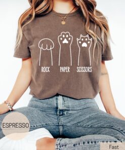 rock paper scissors cat paw shirt cute cat lover tee for cat moms and cat mamas unique gift idea 1mimv