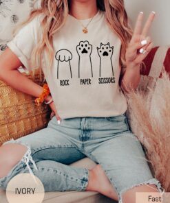 rock paper scissors cat paw shirt cute cat lover tee for cat moms and cat mamas unique gift idea wdc0q