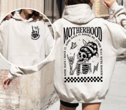 rocking mom hoodie for motherhood fans funny mom life shirt skeleton design unique gifts for moms ya4tf