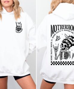 rocking motherhood hoodie for moms with skeleton design funny mom shirt ideal for mothers day gifts olrld