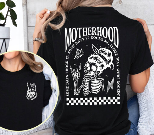 rocking motherhood shirt for moms with skeleton design funny mom life tee unique mothers day gift nbrgn