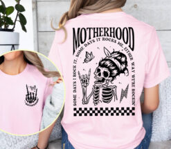 rocking motherhood shirt for moms with skeleton design funny mom life tee unique mothers day gift q7dps