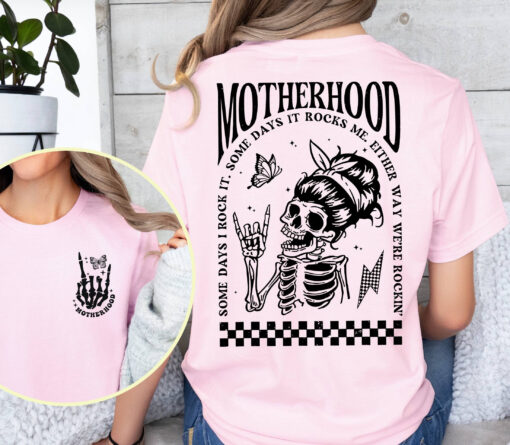 rocking motherhood shirt for moms with skeleton design funny mom life tee unique mothers day gift q7dps