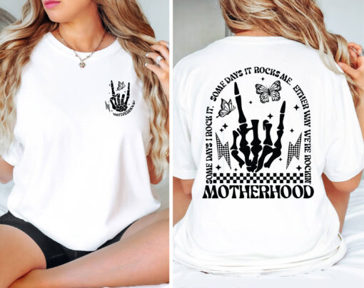 rocking motherhood skeleton shirt for moms funny trendy womens t shirt vintage mom life apparel for mothers day 32jmy