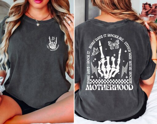 rocking motherhood skeleton shirt for moms funny trendy womens t shirt vintage mom life apparel for mothers day dvqv2