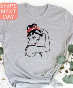 rosie the riveter womens t shirt strong women motivational tee feminist shirt we can do it american apparel gl1ci