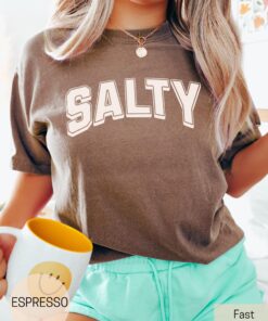 salty tee shirt for women oversized beach vacation summer shirt trendy comfort colors beach vibes apparel wxrp6