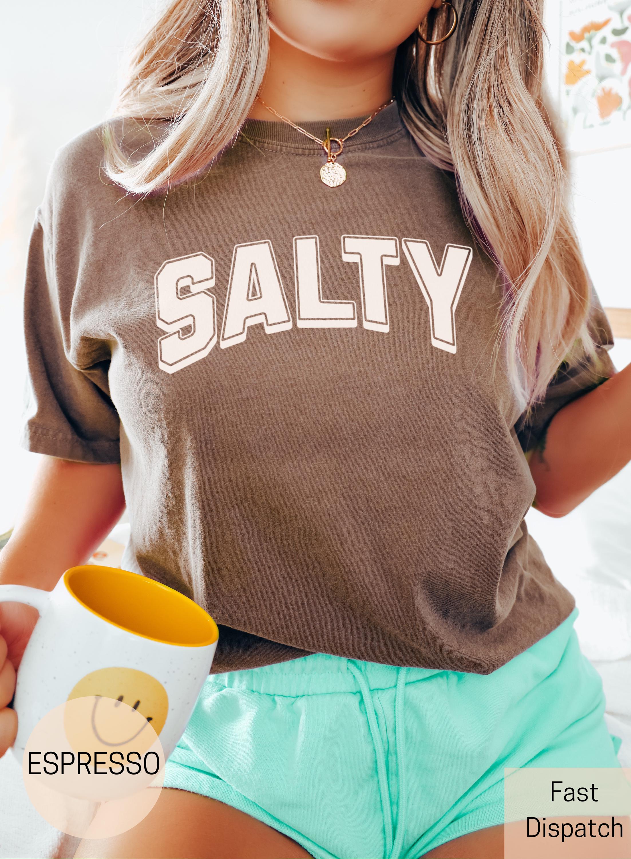 salty tee shirt for women oversized beach vacation summer shirt trendy comfort colors beach vibes apparel wxrp6 scaled