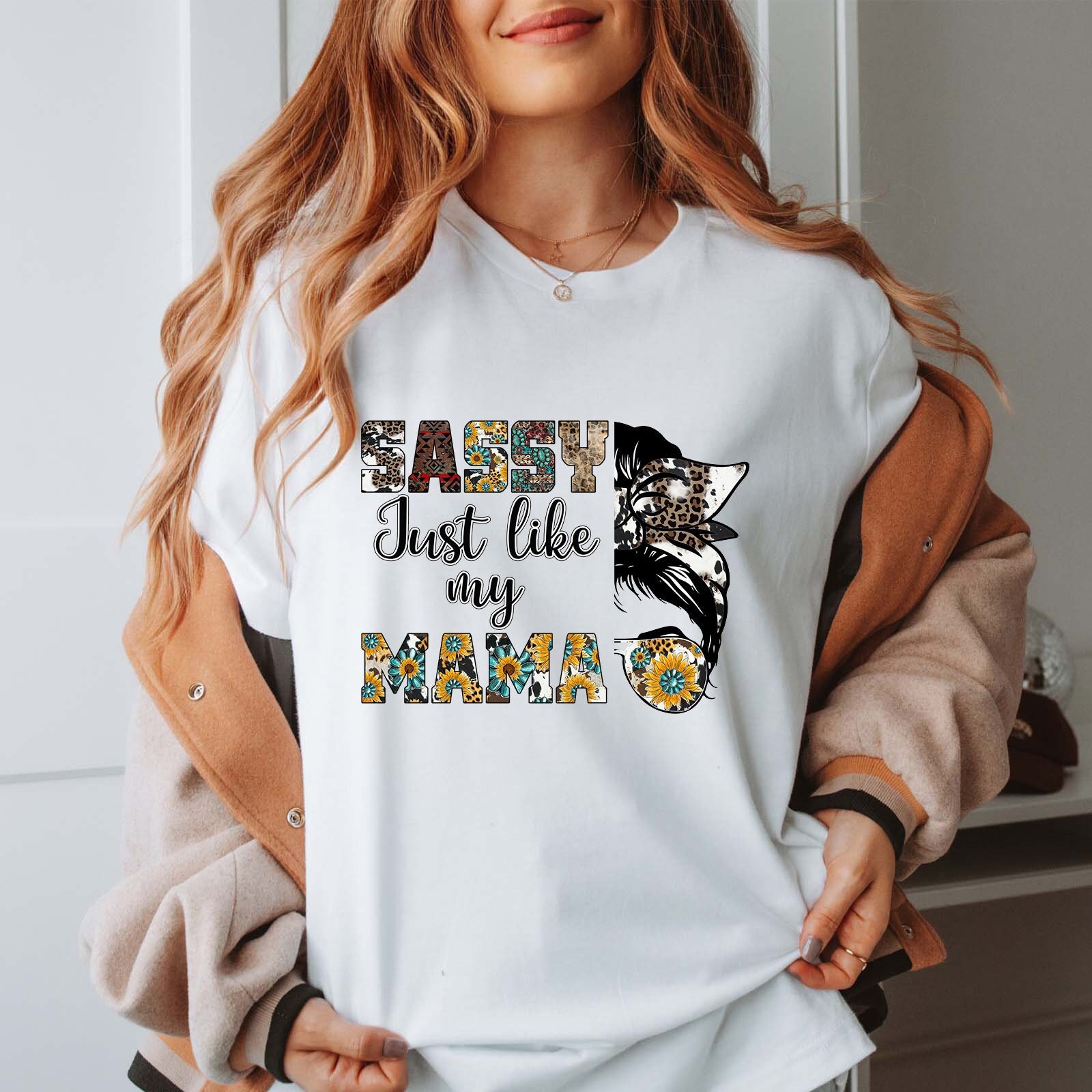 sassy just like my mama shirt with sunflower design for mothers day cute plant lover mom tee gifts from daughter rmkbu