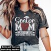 Senior Mom 2025 Shirt with Leopard Heart Design Funny Graduation Party T-Shirt Best Senior Mom Gifts