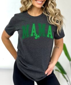 shamrock mama shirt for st patricks day and mothers day cute irish mom t shirt with four leaf clover design c6sap