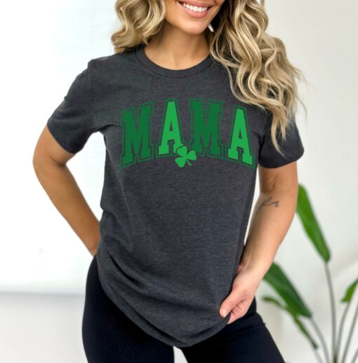 shamrock mama shirt for st patricks day and mothers day cute irish mom t shirt with four leaf clover design c6sap