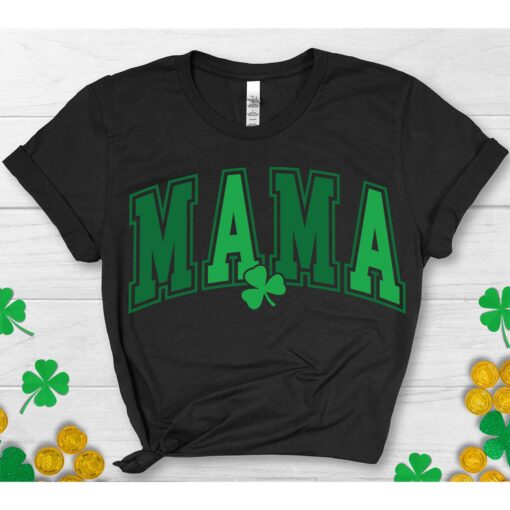 shamrock mama shirt for st patricks day and mothers day cute irish mom t shirt with four leaf clover design ictws