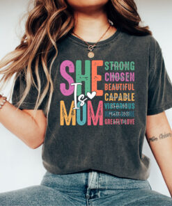 she is mom shirt colorful christian mom shirt with bible verse best mom ever shirt for mothers day gifts qyz3g