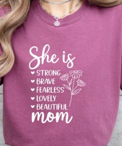 she is mom t shirt for mothers day christian mom shirt new mom gift cute mom life tee vintage style yaw2y