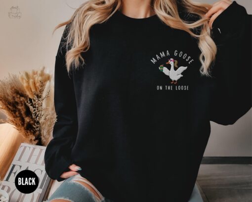 silly goose mama sweatshirt for coffee lovers funny mom crewneck pregnancy announcement iced coffee shirt dowzl