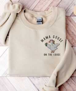 silly goose mama sweatshirt for coffee lovers funny mom crewneck pregnancy announcement iced coffee shirt p7c2x