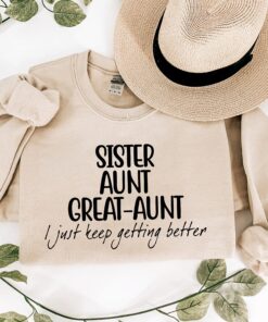 sister aunt great aunt sweatshirt pregnancy announcement shirt for sisters and aunts unique family gift bczdw