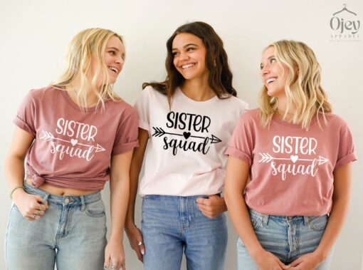 sister squad shirts matching sister shirts cool sister shirt sisters by heart best friend gifts womens clothing