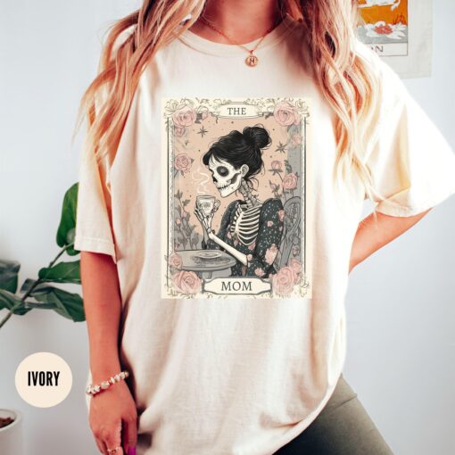 skeleton mom tarot card shirt for coffee lovers celestial mama tee funny mom shirt for mothers day gifts iipv7