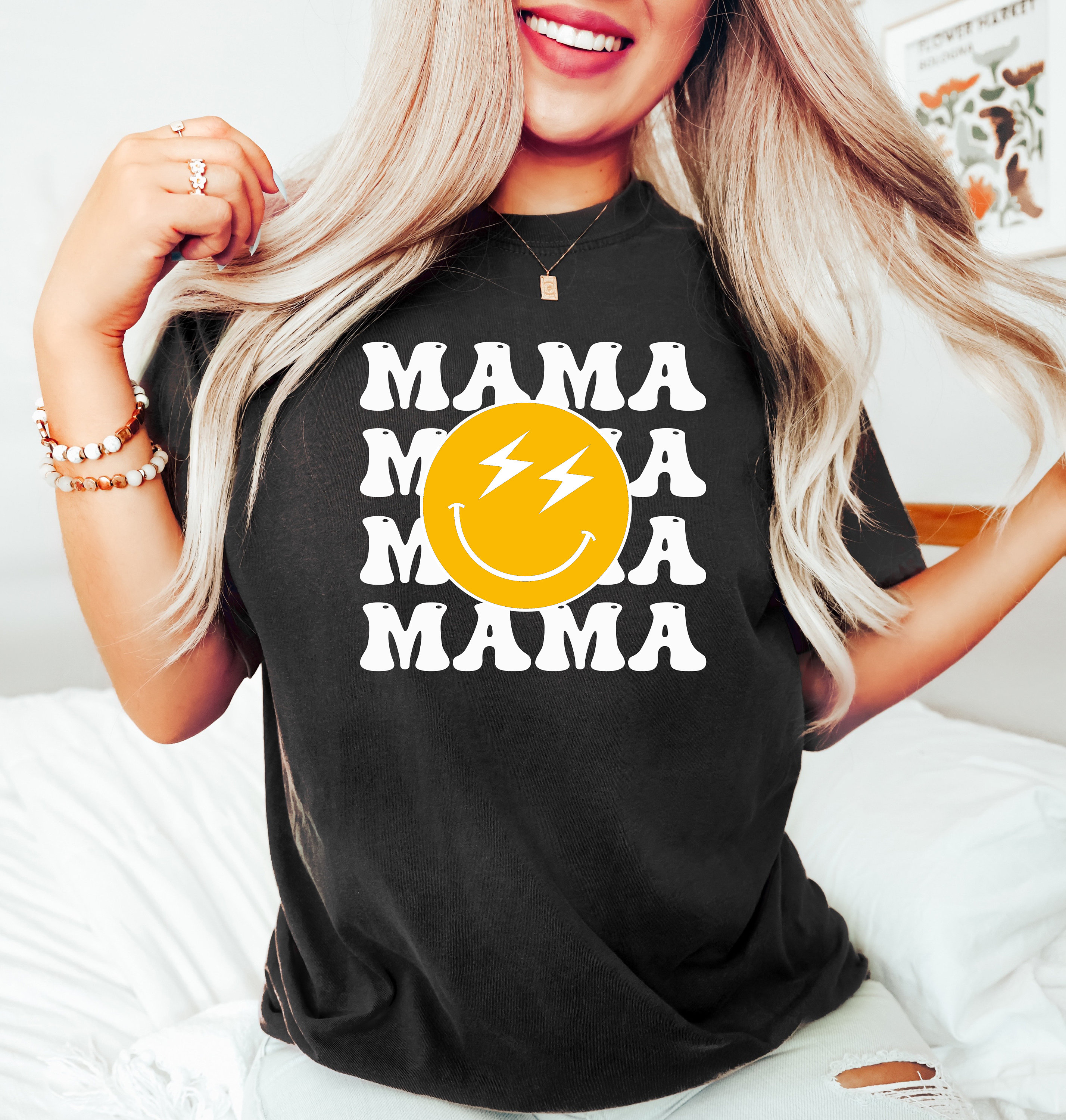 smiley face mama shirt funny graphic tee for moms cute mom life t shirt best mom ever gift for new moms b1rlx scaled