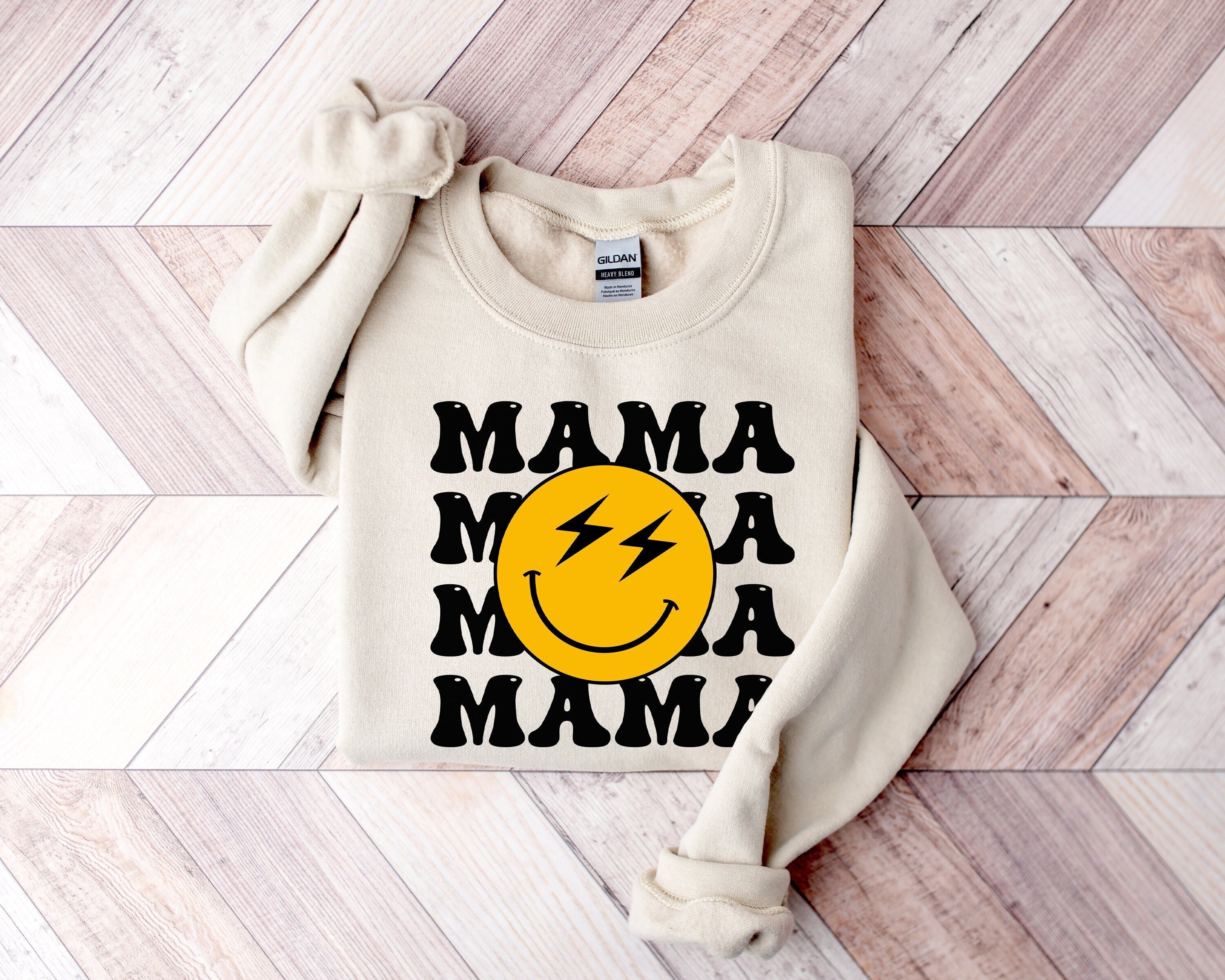 smiley face mama shirt funny graphic tee for moms cute mom life t shirt best mom ever gift for new moms hdix1 scaled